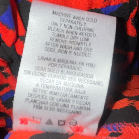 Metaphor Animal Print Red & Blue Color Dress Size 10 - Picture 9 of 12